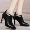 Autumn new Martin boots women's autumn pointed short boots women's high heels women's leather shoes autumn leather boots women's fashion boots women's