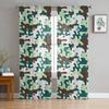 Blue Camouflage Outdoor Home Tulle Curtains for Bedroom Living Room Printed Sheer Curtains for Balcony Summer Home Decor