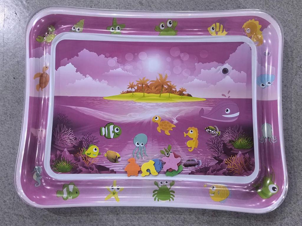 Inflatable Children's Water Play Mat with Music - Thickened Pat Mat Cushion for Babies