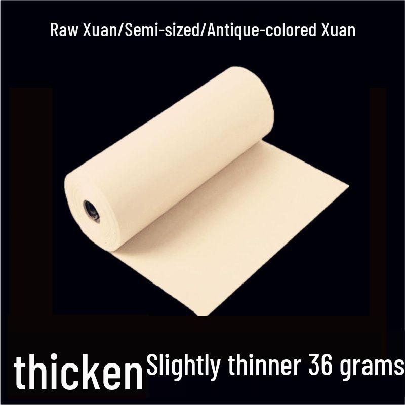 Verdickte halbgekochte Xuan-Papierrolle - 100 m für Kalligraphie & Chinesische Malerei