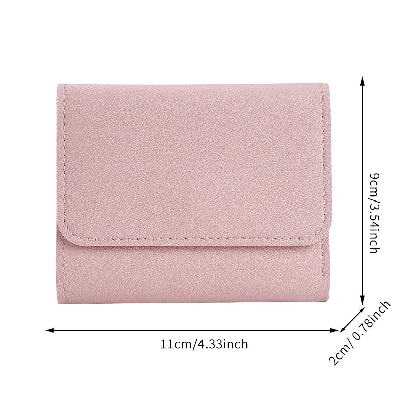 Ultra Slim Women's Tri-Fold Wallet with Multiple Card Slots and Coin Pocket In PU Leather - Multi-Functional Compact Purse for Daily Use