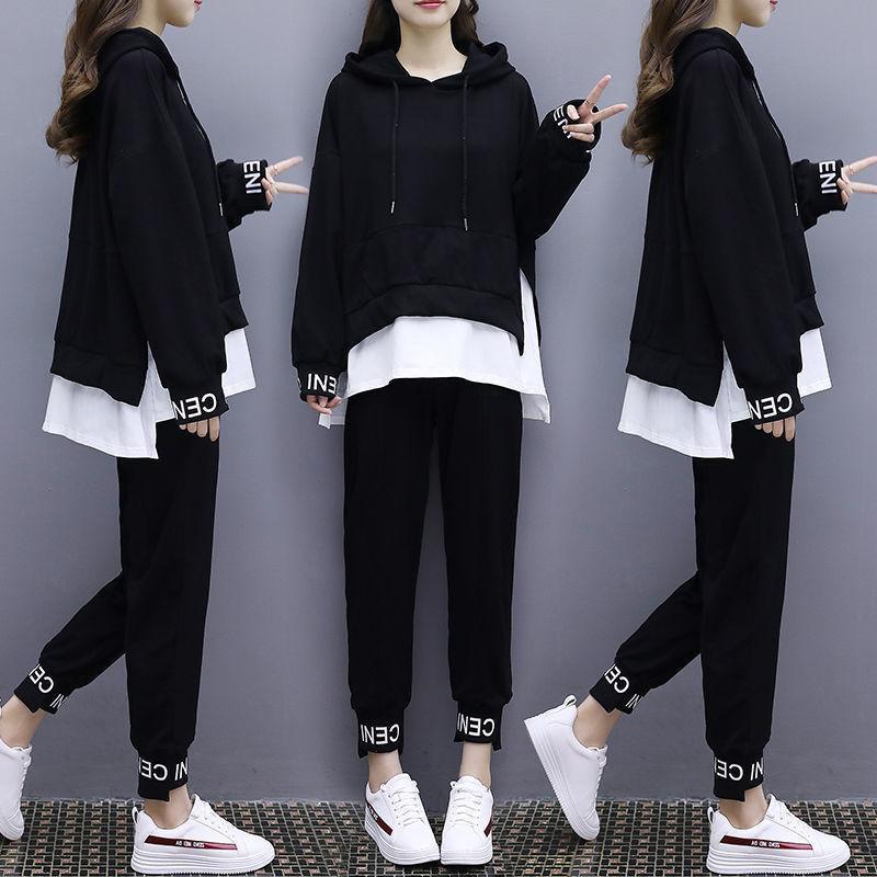 Γυναικείο Ανοιξιάτικο Φοιτητικό Πουλόβερ Γυναικείο Φαρδύ Κορεάτικο κοστούμι δύο τεμαχίων