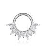 ASTM F136 Titanium with CZ Hinged Nose Ring 16G Septum Clicker Piercing Septum Daith Helix Tragus Earrings New Body Jewelry