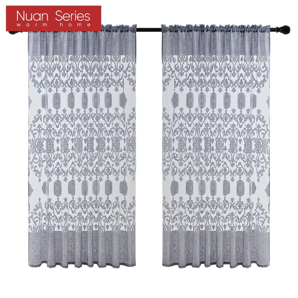 1 Stück Nuan-Serie, modische und elegante halbverdunkelnde Vorhänge im europäischen Stil für Wohnzimmer, Schlafzimmer, Heimdekoration