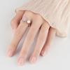 Small Daisy Adjustable Ring With Pearl Decor For Women Fashion Accessory