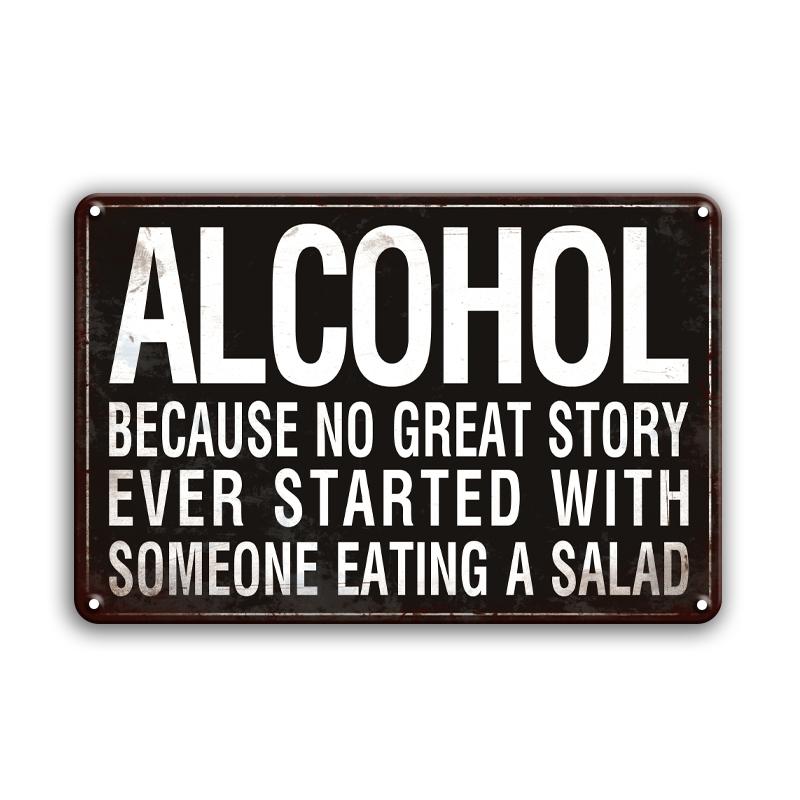 INEED Decor Retro Alcohol Beer Brand Metal Sign Vintage Tin Plate Wall Poster Home Decorative For Bar Club Man Cave Wall Decor