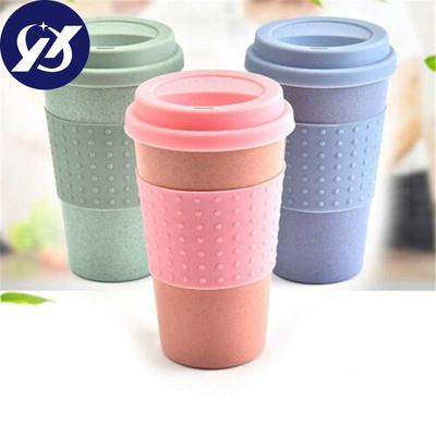 Hrnek z pšeničné slámy Kreativní nádoby na pití Opakovaně použitelné šálky na kávu z bambusového vlákna Ekologické cestovní hrnky