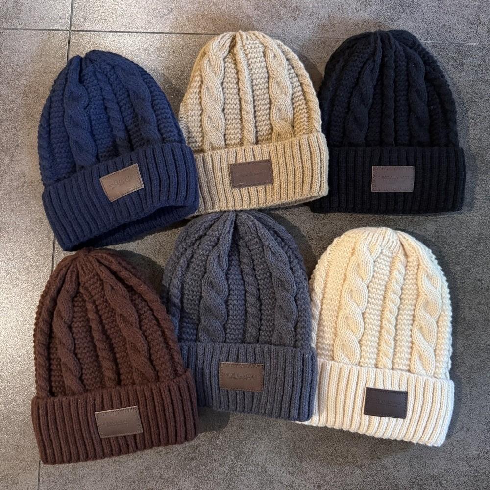 Cozy Versatile Winter Knitted Hat Fleece-lined Warm Couple Beanie Thickened Coldproof Beanie Cap Unisex