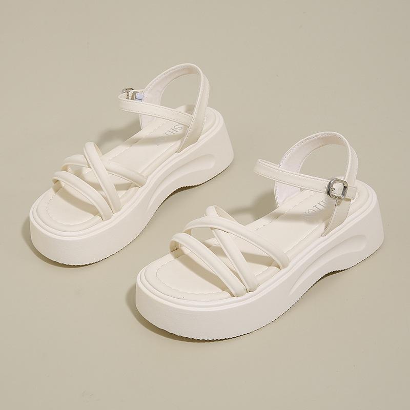 Internet Celebrities Super Fire Platform Small Sandals Women 2025 New Summer Wear Versatile Skirt Word with Roman Shoes