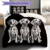 Dalmatian Pattern Bedding Home Decoration Birthday Gift (1 * duvet cover + 2 * pillowcase, without core)