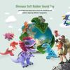 Soft Rubber Dinosaur Sound Toy - Cute Cartoon Animal Figurine