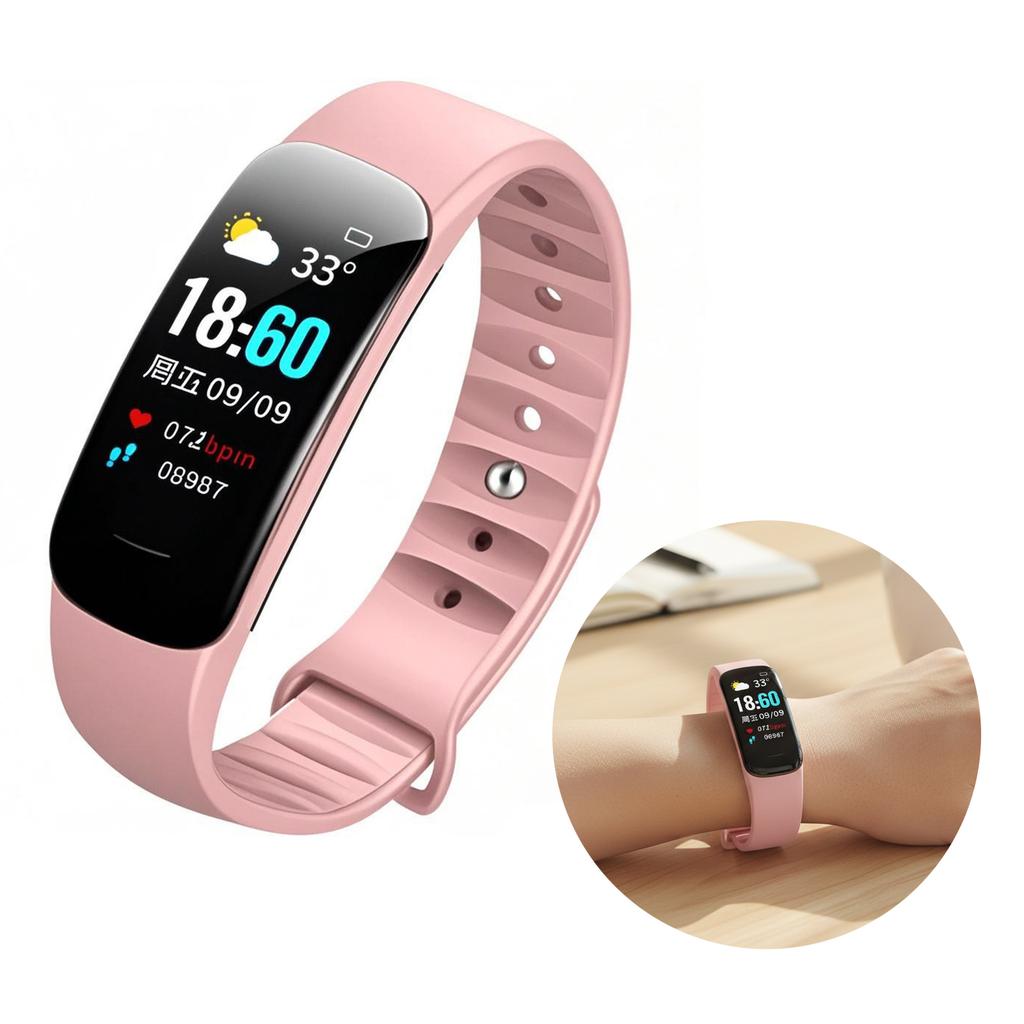 Bluetooth-compatible Smart Bracelet With Color Screen Waterproof Pedometer Heart Rate Blood Pressure Monitor For Fitness Enthusiasts