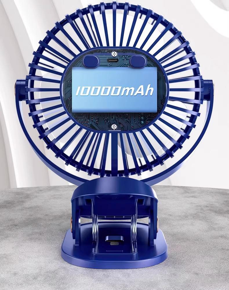 Silent Rechargeable Clip-On Fan for Dorms - Long Battery Life, Desktop & Wall Mountable