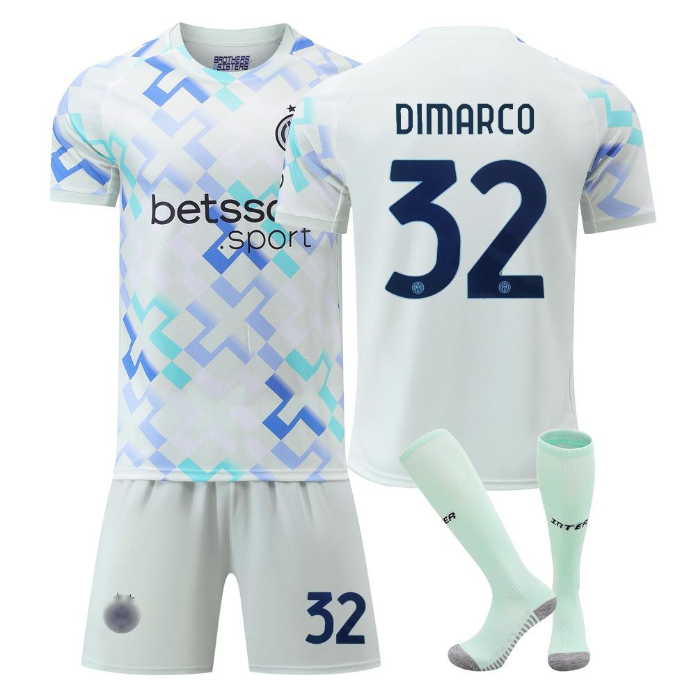 Inter Home And Away Football Jersey 9 Thuram No. 10 Lautaro White Jersey For Adults And Children