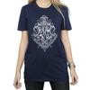 HARRY POTTER Damen/Damen Hogwarts Draco Dormiens Wappen Baumwoll-Boyfriend-T-Shirt
