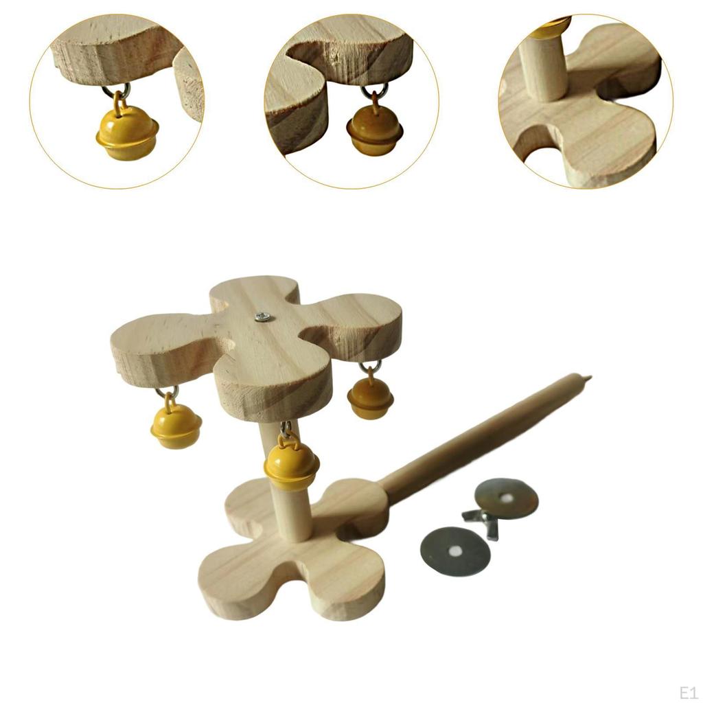 Parrot Cage Toy with Bell Chewing Playing Hanging Perch Accessories for Cockatiels