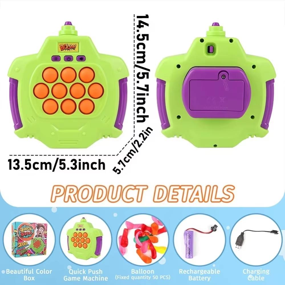 Быстрая игра-пузырь с воздушными шарами, светящиеся игрушки-антистресс Pop It для детей и взрослых, сенсорная игрушка для сжимания, интерактивная игра-головоломка