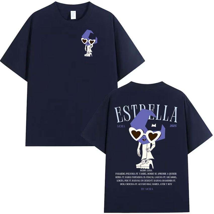 Rap Singer MORA Album 2025 Merch Pattern Tshirt Summer Mens Womens Casual Oversized Highquality Pure Cotton Tshirt