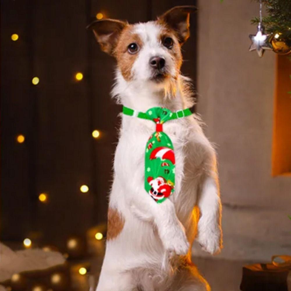 Adjustable Pet Christmas Bow Tie Xmas Tree/Snowman Cat Christmas Collar  Christmas