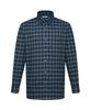 DAKS SHIRTS No-Care Polyester Blend Small Check Shirt Regular Fit Navy_Dmw3Shcl111N1