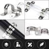 10pcs U Shape Pipe Clamps 20-60mm Stainless Steel Two Hole Strap Conduit Tube Clip Water 2-hole Pipe Strap Clamp