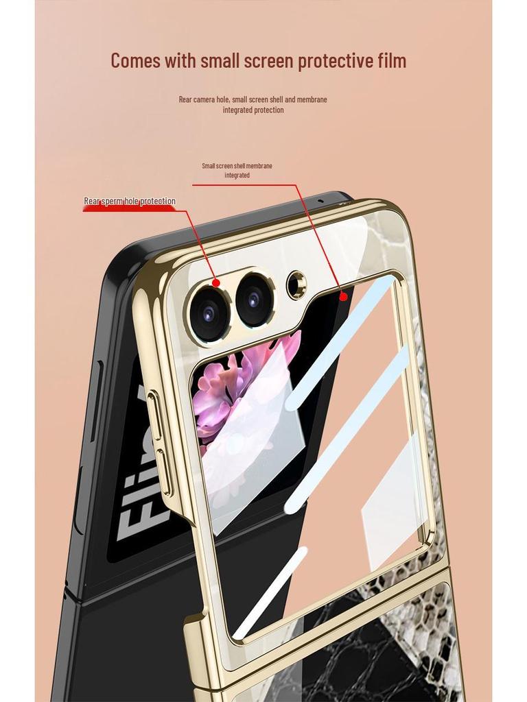 Samsung Z Flip 6 Foldable Screen Case: Anti-Drop, Electroplated, Personalized Protective Phone Cover