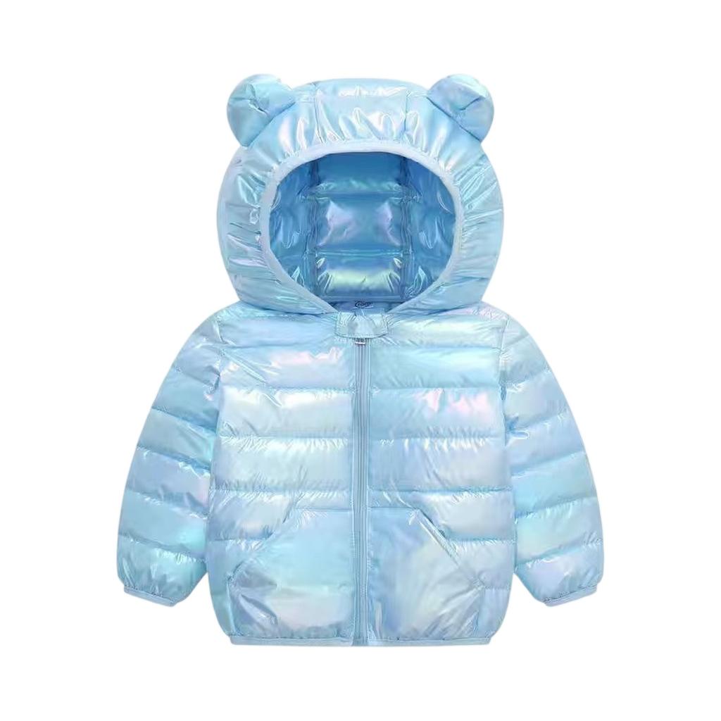 Fargerik bomullsjakke for barn - Søt lomme kort jakke