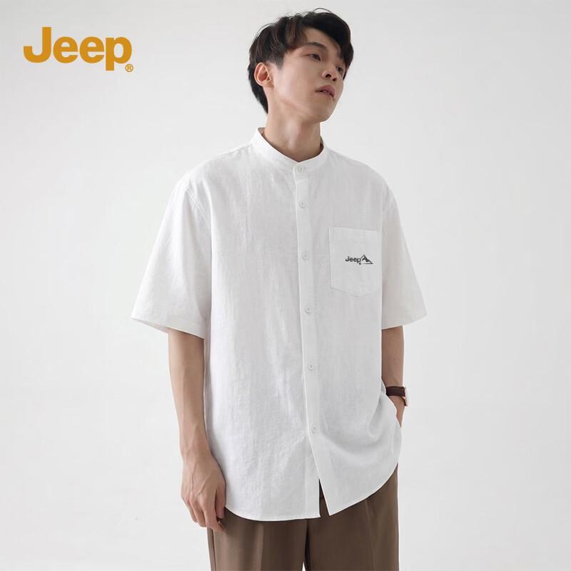 JEEP Men s Henry Collar Short Sleeve Shirt 2XL