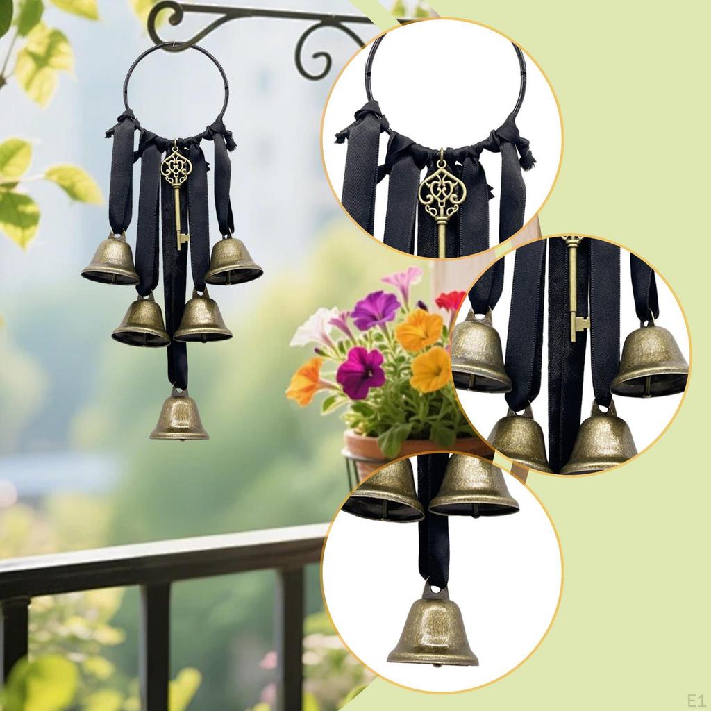 Witch Door Knob Hanging Bell Pendant Handmade Supplies Meaningful Wind Chime Hanger for House