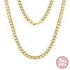 EFFIE QUEEN 2MM 6MM Trendy Cuban Chain Bracelets Simple 925 Sterling Silver Curb Cuban Link Chain Bracelet Bangle Gift SB123
