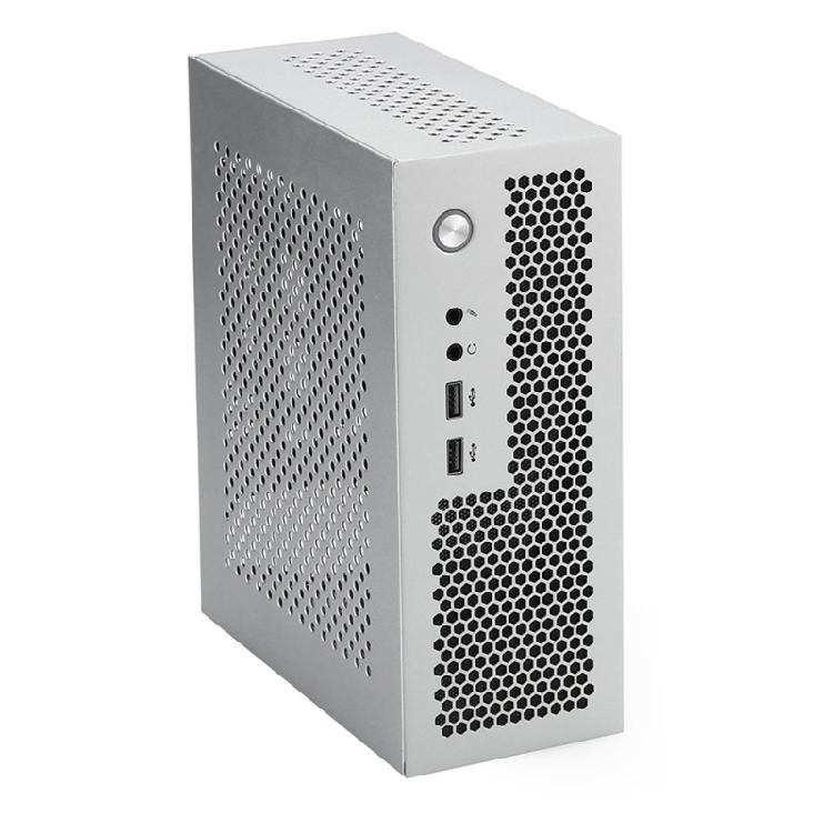 Industriesteuerung A09 Mini-ITX HTPC Gehäuse Einfach zu bedienendes PC-Gehäuse ITX Computergehäuse USB3.0/2.0 für Büro Zuhause Zubehör