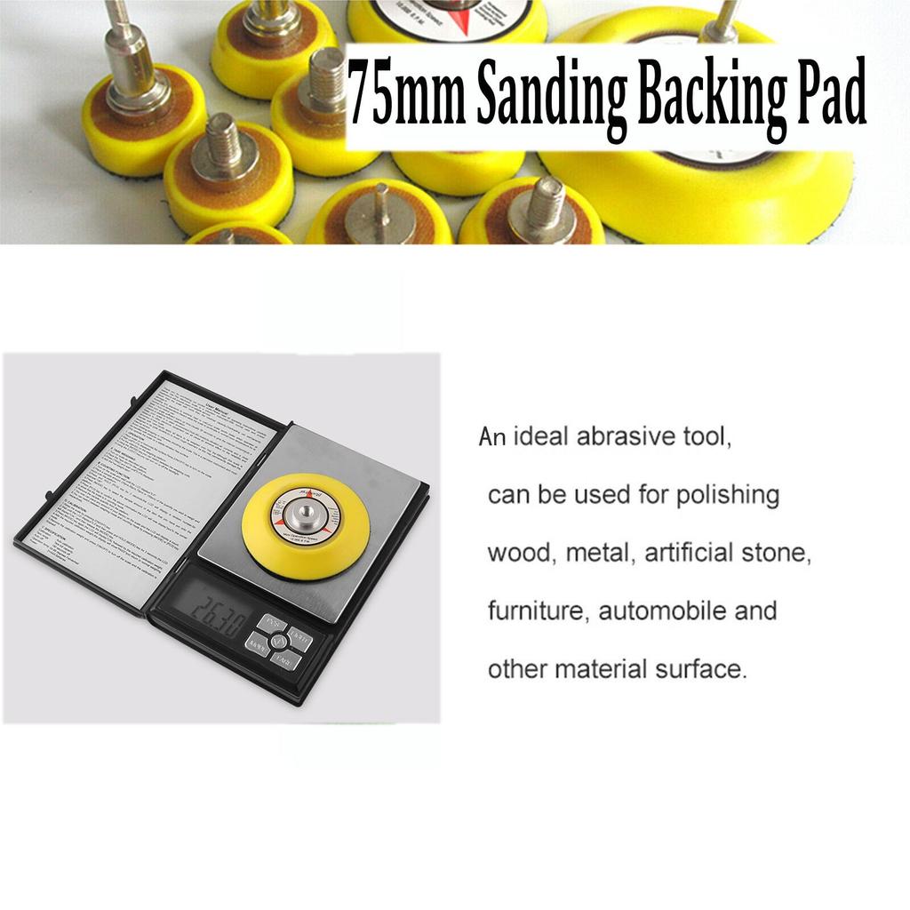 Sanding and Backing Pad, Sanding, Polishing Pad with Drill Detachment 3" / 75mm