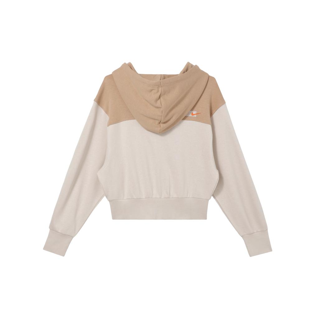 Nike Sportswear City Utility Contrast Hooded Zip-Up Knit Sweatshirt Women Tops Light-Red Wood-Brown FB7212-104