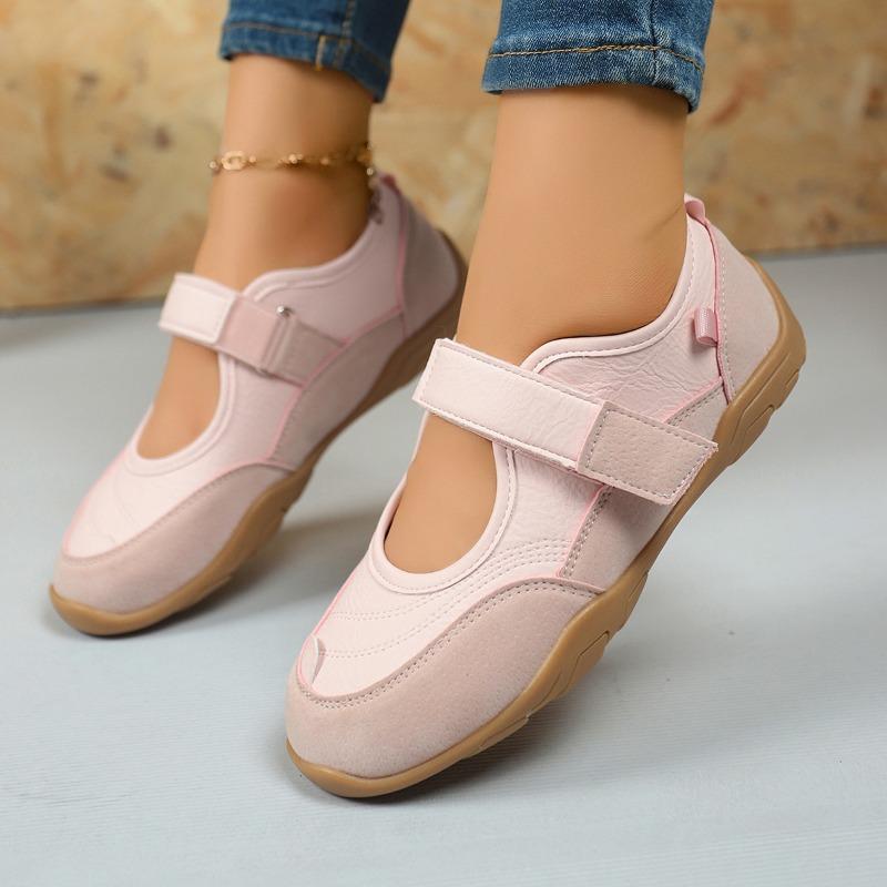 Damen Sneaker in Überweite, Klettverschluss Low Cut Flats, Europäische Freizeit Schuhe Großhandel für Damen