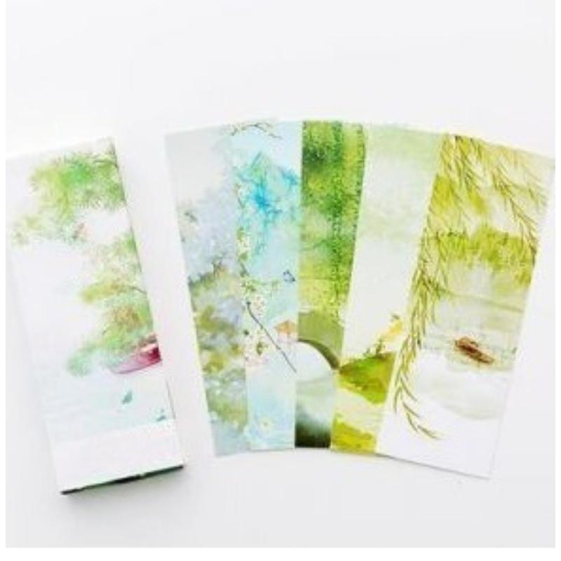 30 teile/satz Ins Landschaft Charakter Lesezeichen Kreative Handbuch DIY Abstrakte Papier Karten für Studenten Lehrer Tag Geschenk
