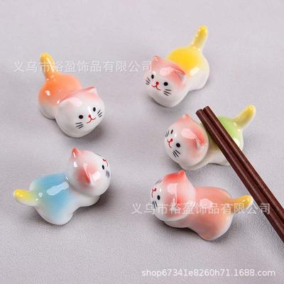 Lucky Cat Chopstick Rest & Holder - Cute Pen Holder, Garden Decoration, Small Ornament