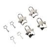 4 Set Treasure Chest Padlock   Metal Diary Book Jewelry Box Decorative Lock with Key S007 Five Pointed Star Shaped