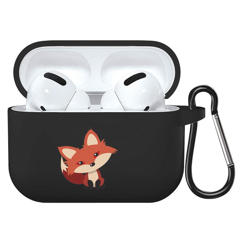 קריקטורה חמוד חיות מחמד כלב חתול בעל חיים ינשוף צמח פרחי אפל עבור אפל AirPods 2 3 כיסויי אוזניות חסינות זעזועים שחורות AirPods Pro Funds Cover
