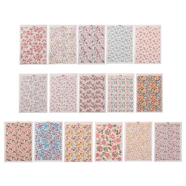 Floral Transfer Sheet for Clay Jewelry, Water Soluble Clay Transfer Paper