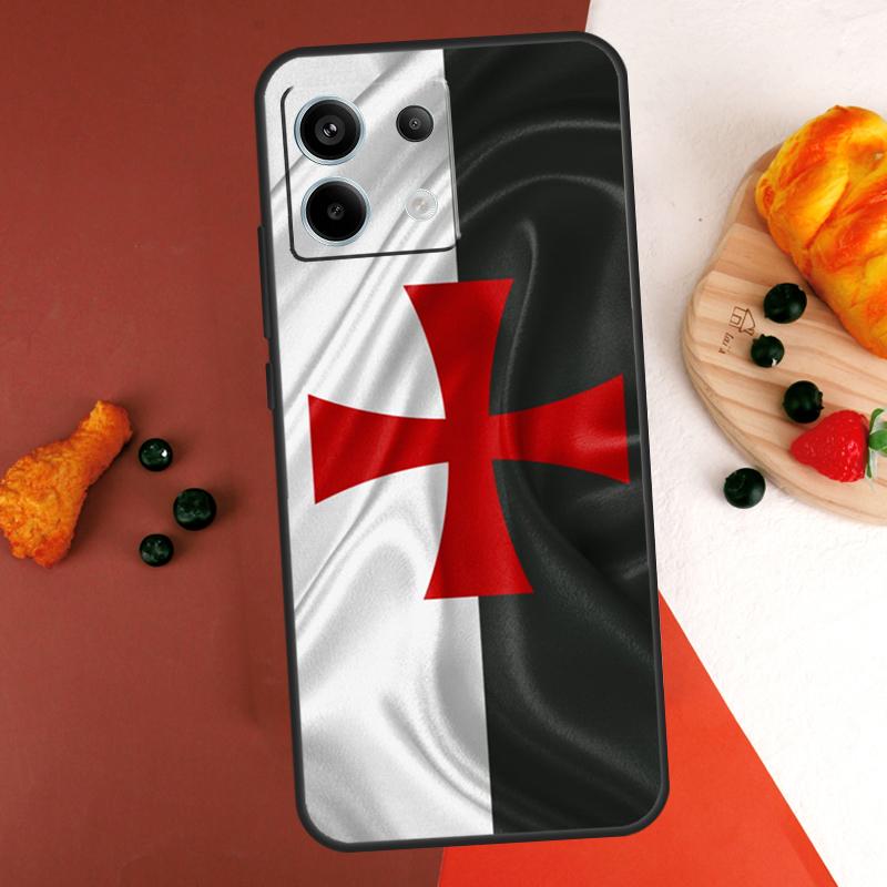 

Knights Templar Coat of Arms Case For Xiaomi Redmi Note 14 13 Pro 9 10 11 12 Pro 10S 11S 12S Redmi 14C 13C 10C 12C Coque Redmi 9C