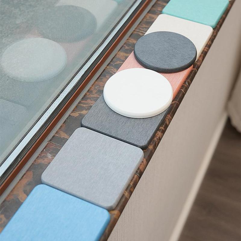 Solid Color Round Square Diatomaceous Earth Mats Toiletries Coasters Simple Absorbent Non-Slip Cup Home And Decoration Kitchen