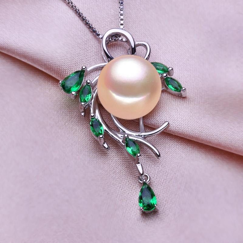 

SENIKO 10-11 мм большой пресноводный жемчуг модные зеленые австрийские хрустальные ожерелья в виде листьев для женщин B