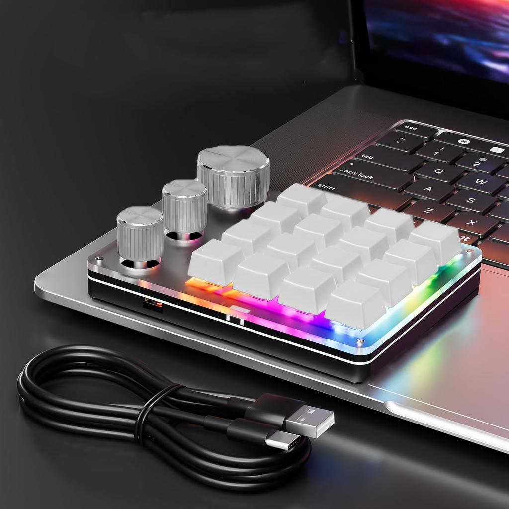 Custom Keypad NaMacro Pad Programmable 16 Key Wired Small Mechanical Gaming Keyboard for Copying Pasting PS Graphics