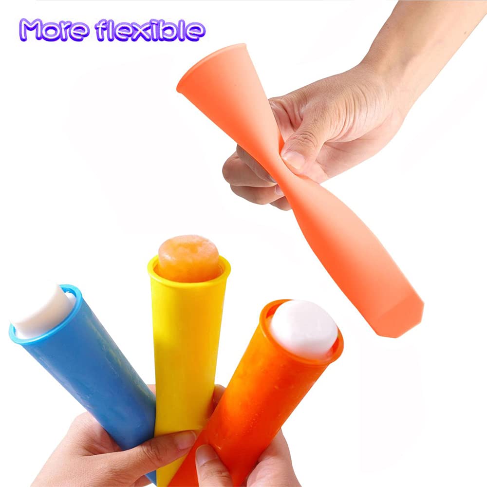 Silikon Eis am Stiel Formen mit Eis am Stiel Halter Wiederverwendbare Gefrierbeutel Mehrfarbige Eis am Stiel Form Gefrorener Eis am Stiel Maker