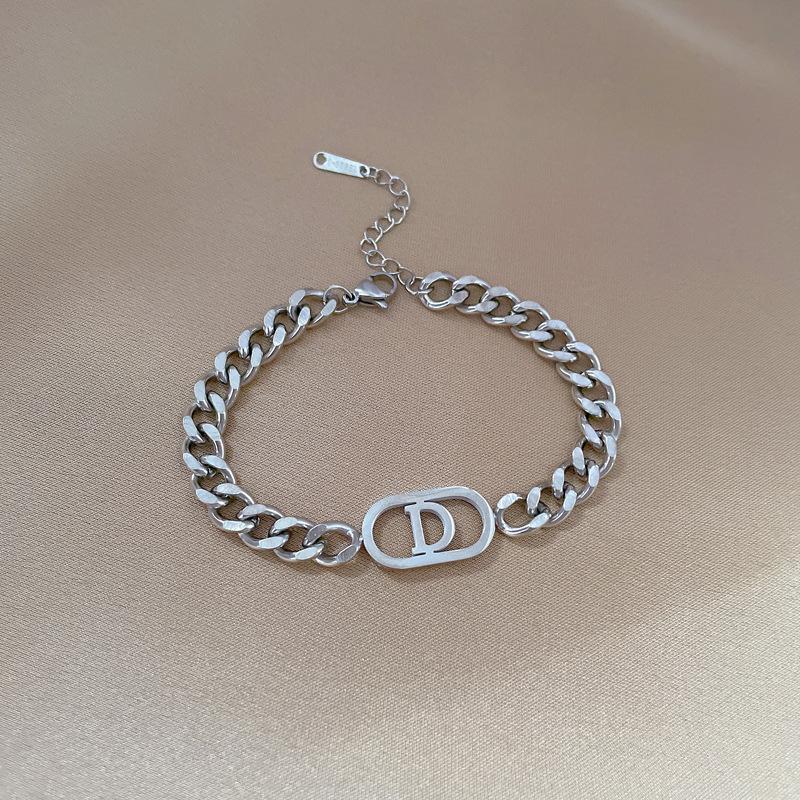 Dongmen Personality Minimalist Style Letter D Personality Chain Bracelet Female Retro Girlfriend