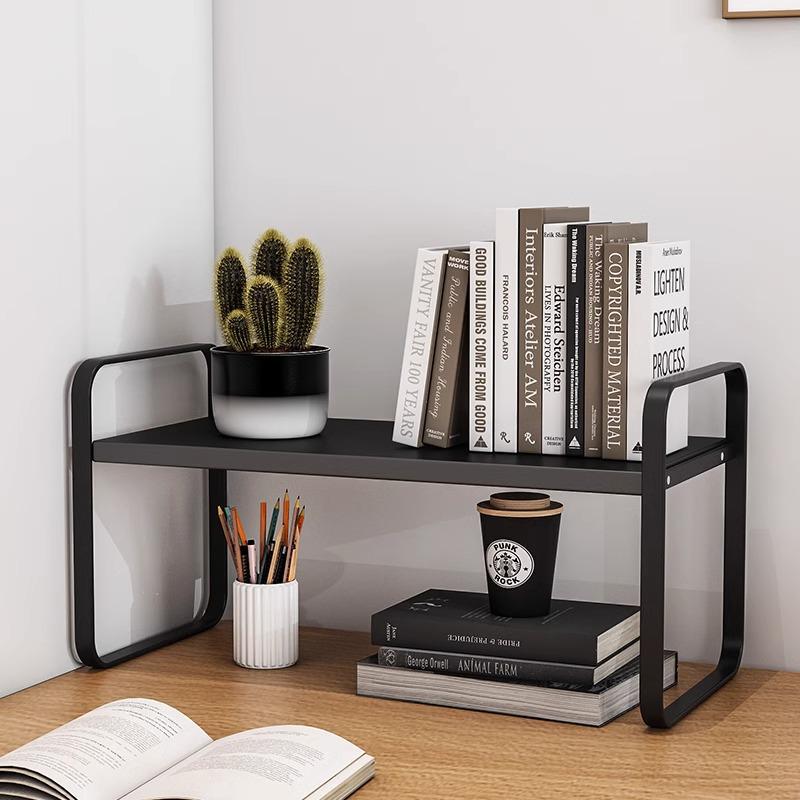 

Desktop Bookshelf & Desk Organizer: Multi-Layer Tiered Shelf for Dorms, Offices, & Cosmetics