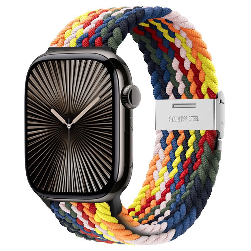 Strap For Apple Watch Band 46mm 45mm 44mm 49mm 40mm 41mm 42mm Braided Loop Correa Bracelet iWatch Series 10 8 9 7 5 Se 6 4 Ultra