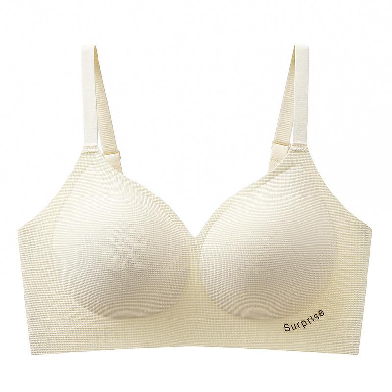 103 Fashionable Seamless Bra with Medium Thick Cups, Comfortable Push-Up Support, Jelly Soft Support, Semi-Fixed Cup Bra