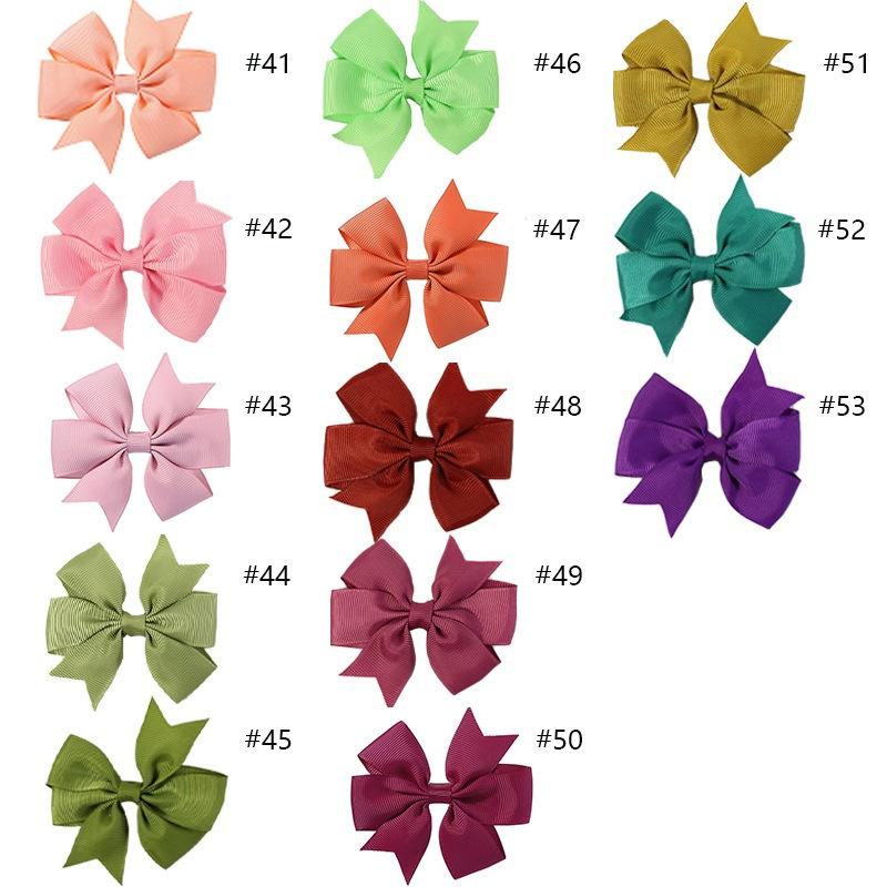 20/40/60Pcs Hair Accessories Grosgrain Ribbon Bows Hair Clips Set For Girl Random Color Bow Hairgripes Headwear