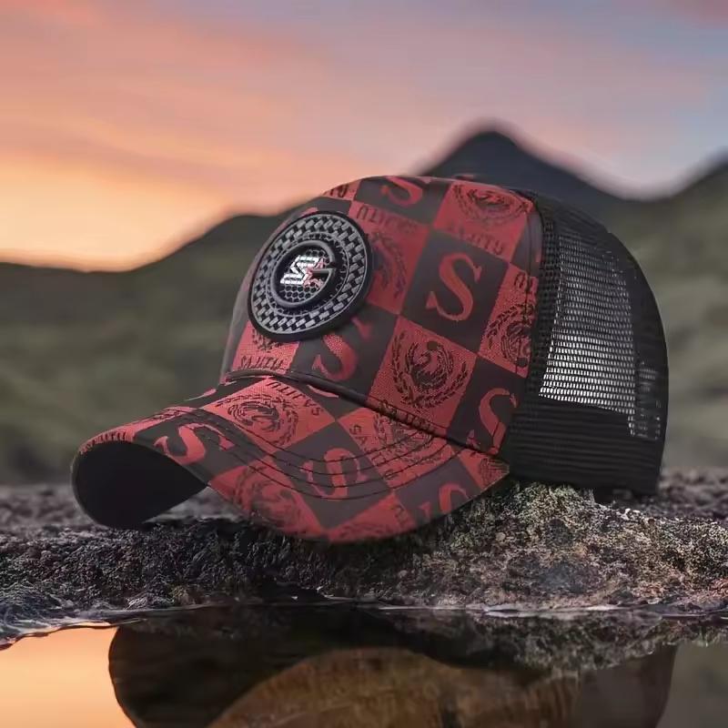 Europe and America 2025 Fashion Men's Baseball Cap Mesh Breathable Hat Trucker Hat Trend Casual Street Cap Wholesale